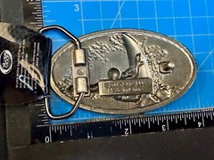 Surfing Surfers Crashing Ocean Wave NOS Silver Moon 2005 Mens Belt Buckle