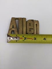 Vtg Allen Name Belt Buckle Mens Brass Western Gift Idea Gold