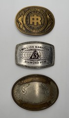 Vintage Belt Buckle Lot Ingersoll Rand Diamond VCM Nickel Silver Brass
