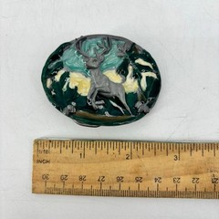 Great American Belt Buckle Jumping Deer Forest Woods Hunting