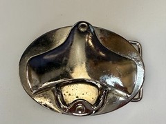 Reflective Silver Tone Retro Vintage Belt Buckle with Bottle Opener