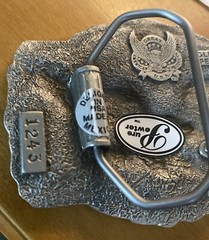Great American Product Gap 1997 Pure Pewter Bald Eagle Belt Buckle Vintage