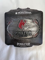 2023 Pendleton Whisky Let&rsquo;er Buck Belt Buckle Montana Silversmiths