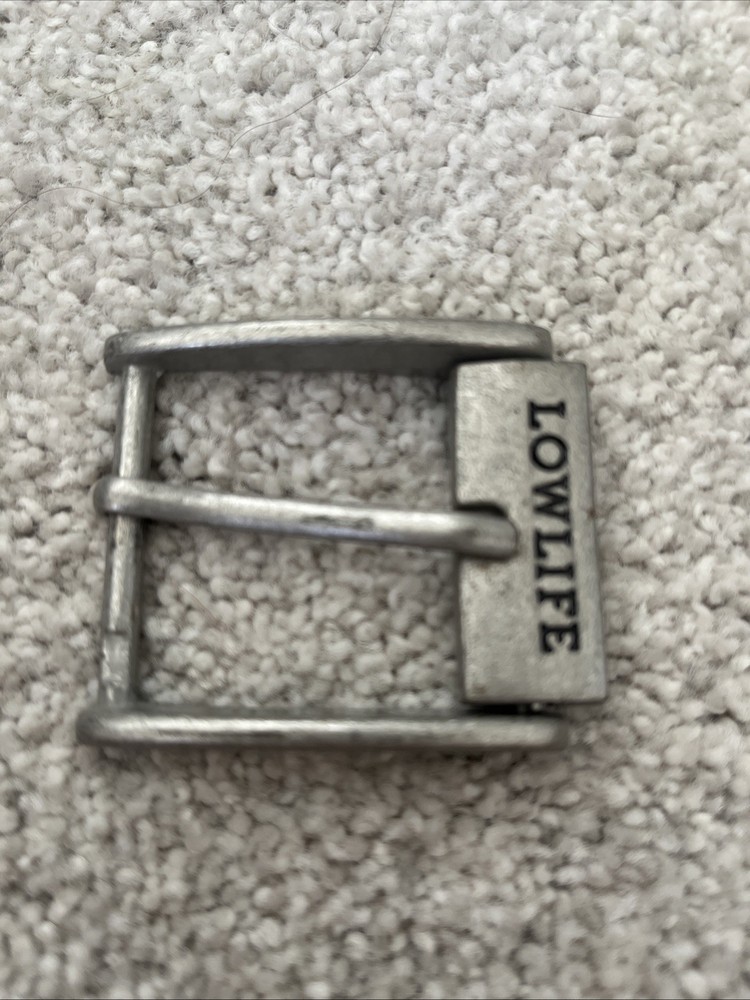 LOWLIFE Brand Vintage Belt Buckle Part Silver/Black Pre-Owned