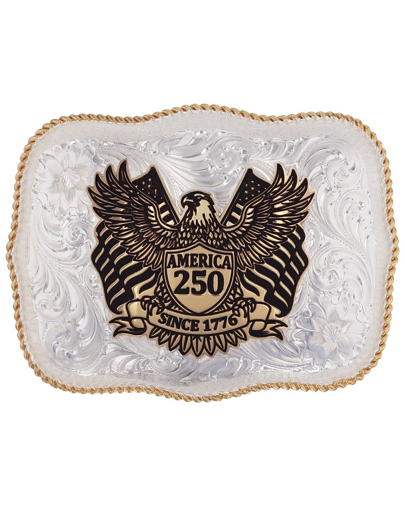 Montana Silversmiths Scallop America 250 Belt Buckle – 860F-3508X