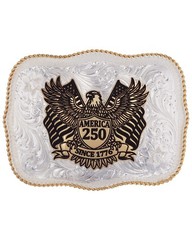 Montana Silversmiths Scallop America 250 Belt Buckle – 860F-3508X