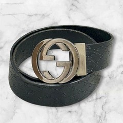 GUCCI Pre-Owned Men&rsquo;S Belt Gg Shima Leather 80 90Cm