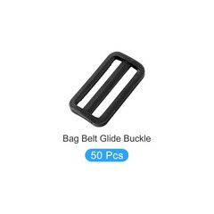 Bag Belt Glide Buckle (50mm/2&Prime;) 50Pcs, Plastic Adjustable Buckle Fasteners