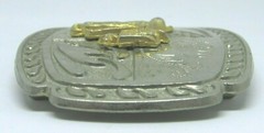 Western Rodeo Themed Cowboy Belt Buckle with Applied Horse Saddle