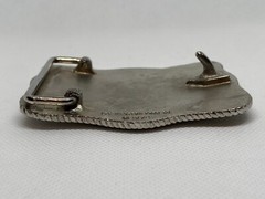 Western Belt Buckle Roper Silver Tone Engraved Western Prod Co. 70s