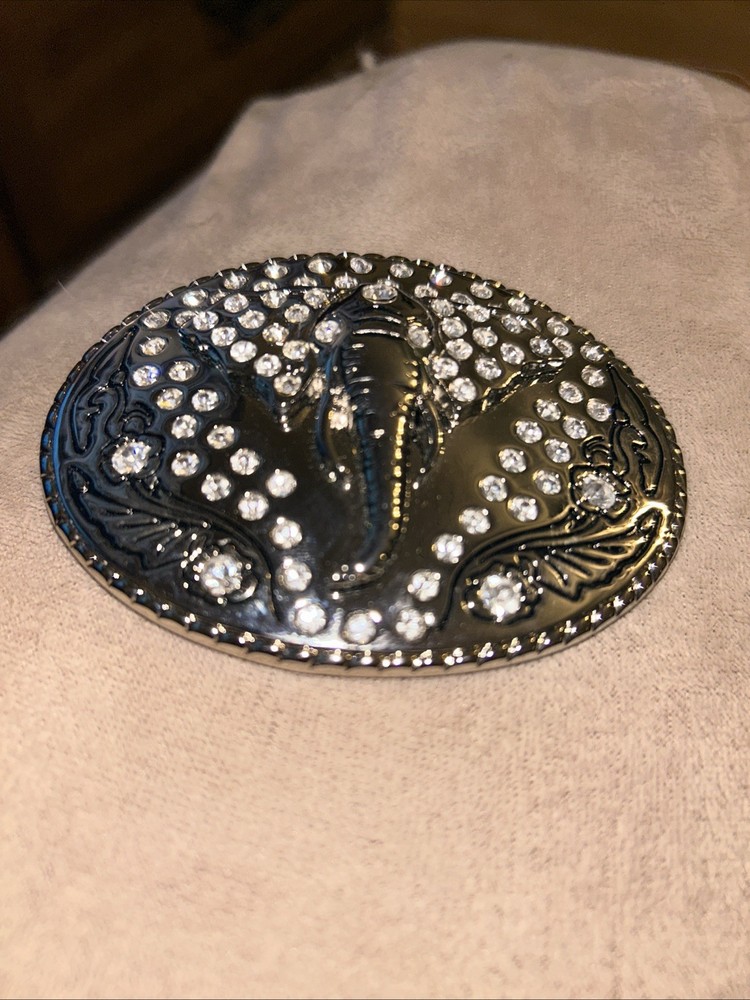 Wild African Elephant Rhinestone Animal Belt Buckle New Condition