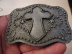 GOTHIC CROSS DESIGN BELT BUCKLE BY WRANGLER – GW-12