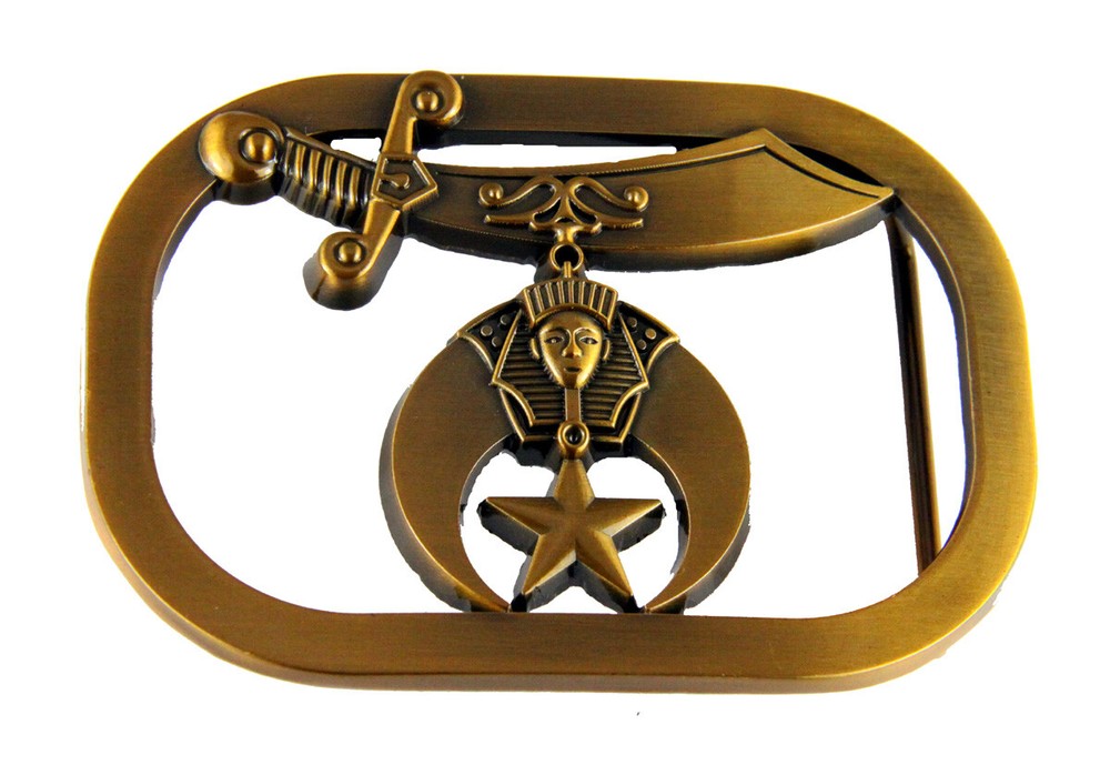4030329 Shriner Belt Buckle Shrine Scimitar Crescent and Star