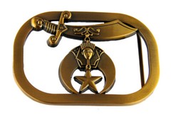 4030329 Shriner Belt Buckle Shrine Scimitar Crescent and Star