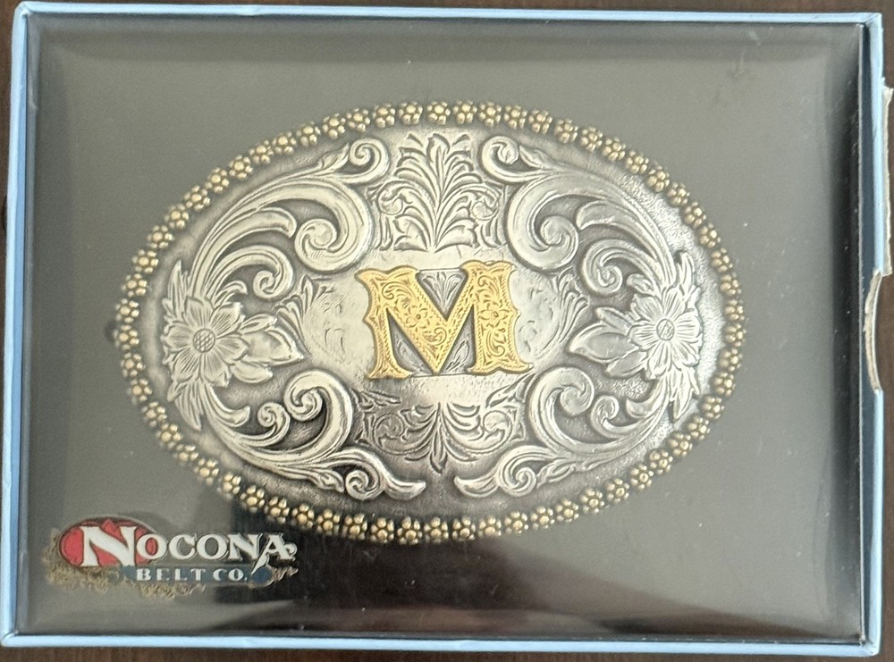 NOCONA OVAL INITIAL BUCKLE M – ACC BUCKLE – 37072-M