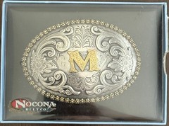 NOCONA OVAL INITIAL BUCKLE M – ACC BUCKLE – 37072-M