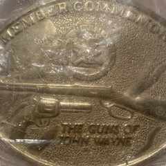 NRA member commemorative Brass Belt buckle the guns of John wayne New