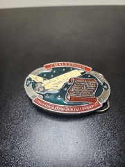 Vintage NASA Space Shuttle CHALLENGER Jan 28 1986 Commemorative Belt Buckle