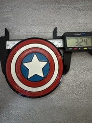 Marvel Captain America Round Shield Belt Buckle Logo, Interchangeable, 1.5in