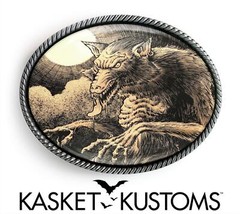 Werewolf Belt Buckle – Folklore History Art Handmade Buckle – 639-SO