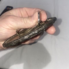Belt Buckle Of Rainbow And Sun Looks Like Stained Glass