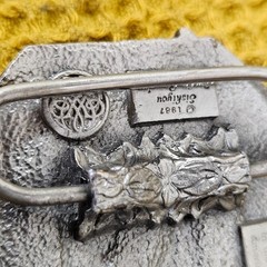 VTG 1987 Siskiyou American Veteran and Damn Proud of It Belt Buckle EUC