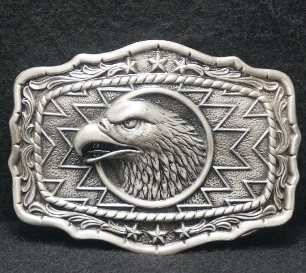 XF11159 VINTAGE 2004 **BALD EAGLE** BIRD ANIMAL ARTWORK MENS PEWTER BELT BUCKLE