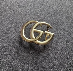 Vintage Gold G Logo Monogram Reversible Golden Belt Buckle 4cm 1.5&Prime; Designer
