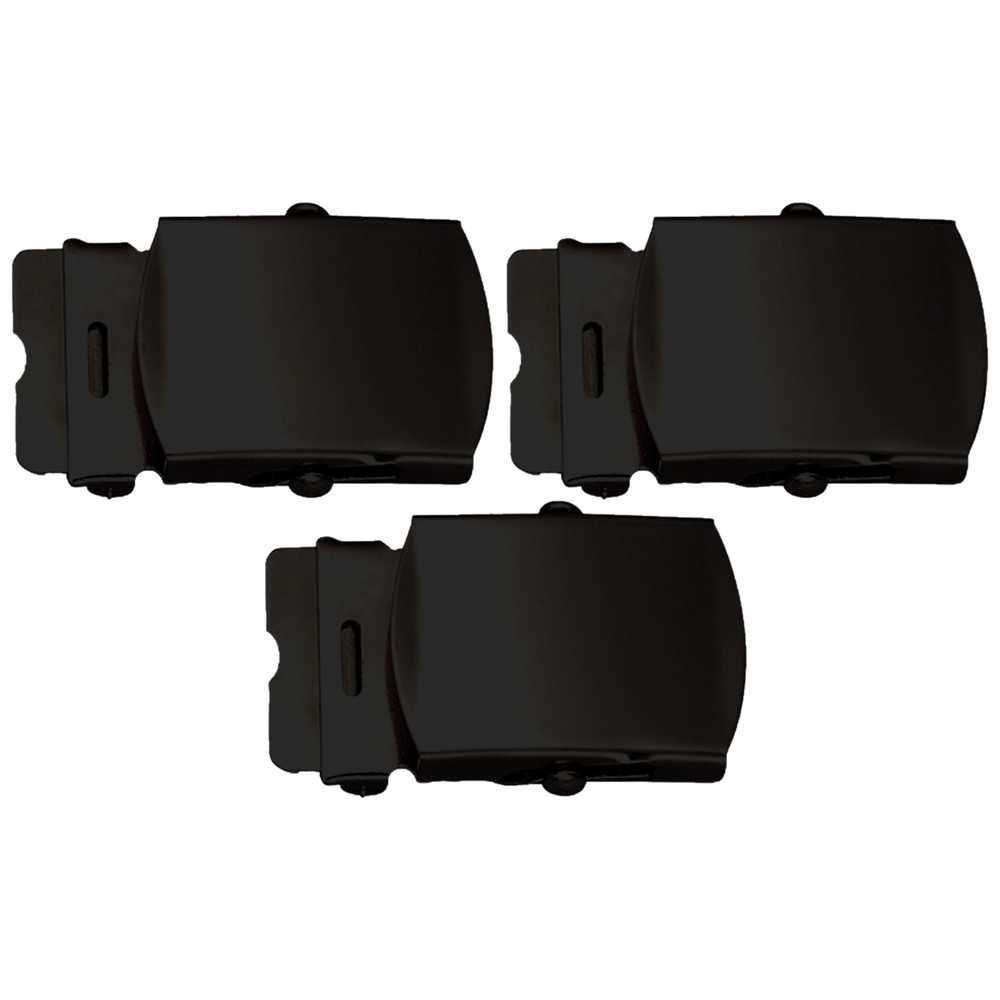 Rothco Web Belt Replacement Buckle 1.25&Prime; Metal Sliding Roller Webbed 3 Pack
