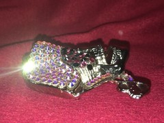 Crystal Rhinestone Purple Pirate Belt Buckle
