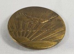 Bald Eagle Flying Into The Sunset Belt Buckle, Stars, Made In The U.S.A, Used