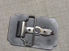vintage HOMELITE belt buckle CHAINSAW pewter LUMBERJACK western cowboy