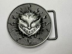 Flaming Sun Solar Flare Grinning Creepy Smile Novelty Belt Buckle by Buckle Rage