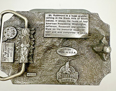 VTG Siskiyou Mt Rushmore Belt Buckle Presidents National Landmark 1987