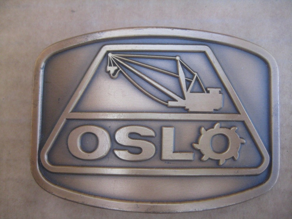 Vintage OSL Crane Brass Belt Buckle – Indiana Metal Craft