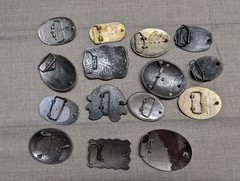 vintage LOT OF 15 belt buckles WESTERN native american RODEO cowboy HORSE