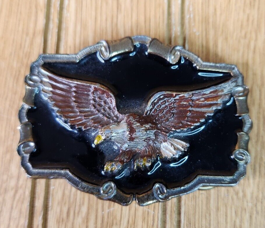 THE GREAT AMERICAN BUCKLE CO. 1983 BALD EAGLE BELT BUCKLE