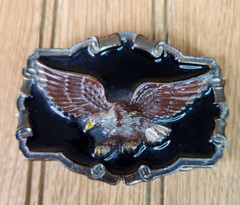 THE GREAT AMERICAN BUCKLE CO. 1983 BALD EAGLE BELT BUCKLE