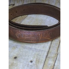 Vtg Banjo & Guitars Belt Leather Country Blue Grass Music Belt