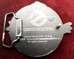 Vintage Ghostbusters 2&Prime; Belt Buckle Used Retro Logo Style Enamel 2009 Columbia