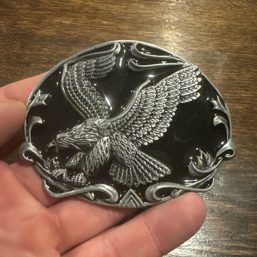 Motorcycle Belt Buckle Bald Eagle American Yellowstone Metal Collector Rodeo