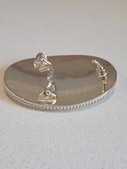 Montana Silversmiths Silver Plated Floral Oval Initial D Western Belt Buckle