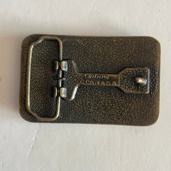 Century Canada Brown Leather Belt Buckle – Deer/Buck Vintage Tooled Stamped
