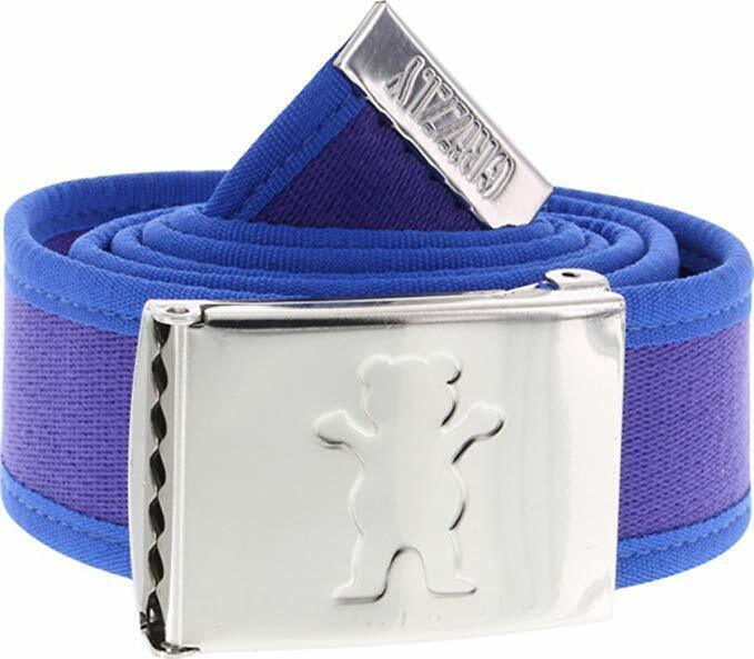 New Grizzly Griptape Co Wave Tie Dye Clamp Mens Blue Skate Belts RBCK-177