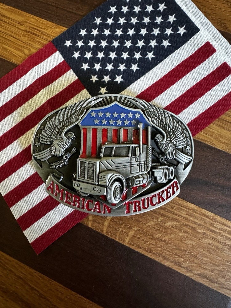 American Trucker Western Belt Buckle