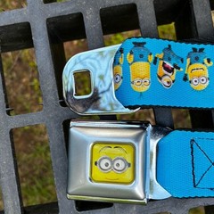 Buckle Down Despicable Me Minion Dave Face Unisex Buckle Belt Graphic Print 45&Prime;