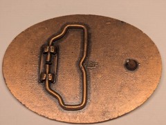 VINTAGE ANDOVER TRACTOR TRAILER SCHOOL BELT BUCKLE