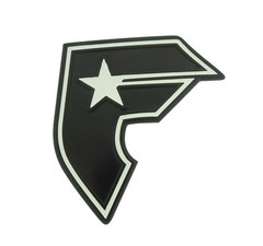 Famous Star and Straps Belt Buckle Initial F Black Plain Diecut Finished