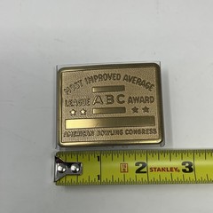 Vintage Belt Buckle American Bowling Congress Most Improved Average Award Blank