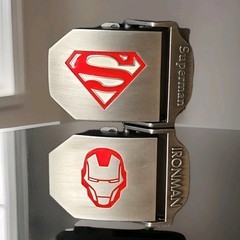 Superman & Iron Metal Belt Buckle – DC Comics. 2inch Superhero Clasps